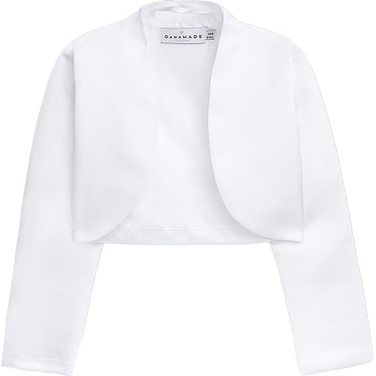 DANAMADE Satin Bolero Rund DALANI Jacke, Weste White
