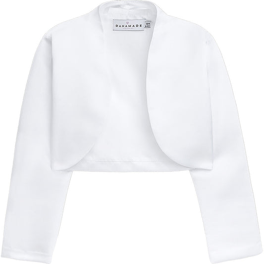 DANAMADE Satin Bolero Rund DALANI Jacke, Weste White