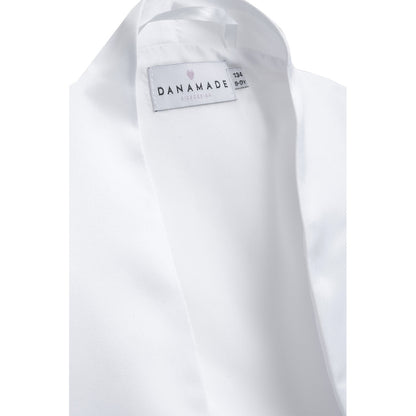 DANAMADE Satin Bolero Rund DALANI (extra weit) Jacke, Weste White